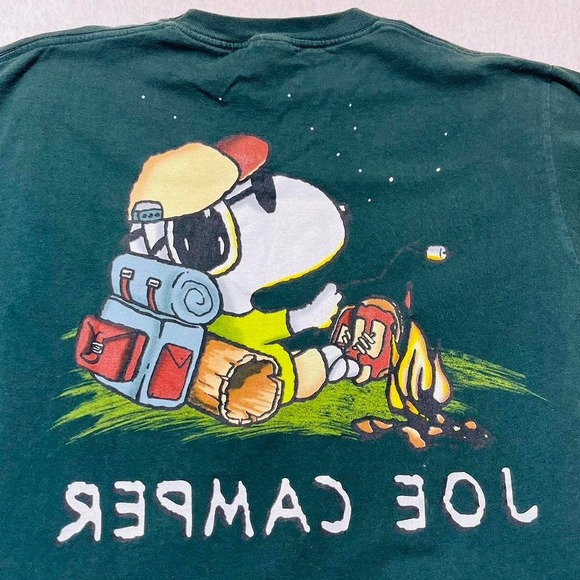 Vintage Joe Camper Snoopy Green Double Graphic Changes Size XL - Picture 7 of 7